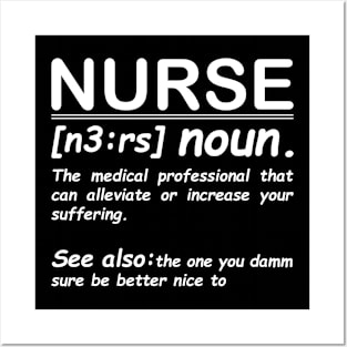 Nurse Funny Noun Definition Posters and Art